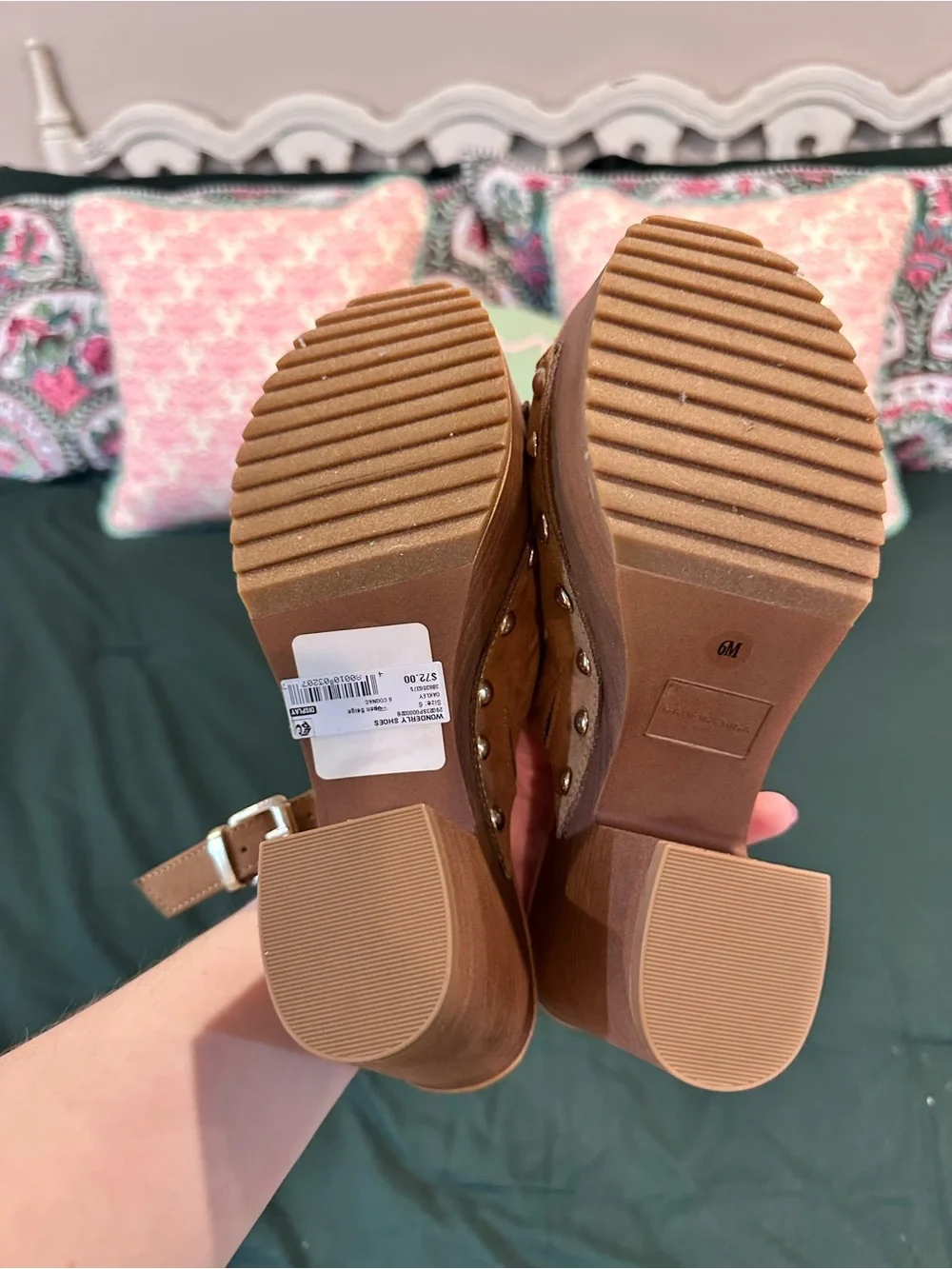 Wonderly Tan Suede Platform Slingback Sandals